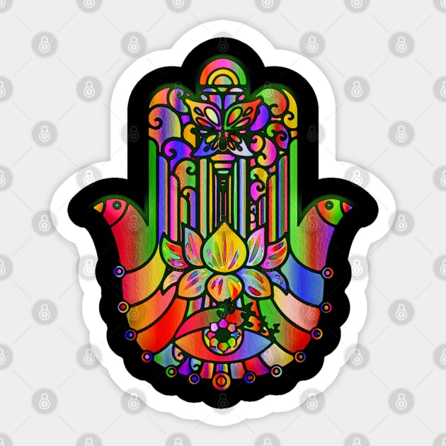 Evil Eye Protection Khamsa Sticker by holidaystore